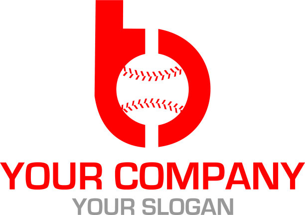 B棒球标志设计图片下载