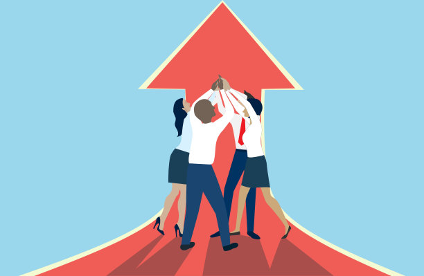 团队合作，击掌，团队一起举起手，力量伙伴。商业领袖的概念图片下载