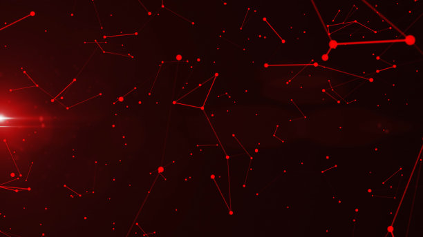 4k Plexus抽象技术未来网络与循环背景。图片下载