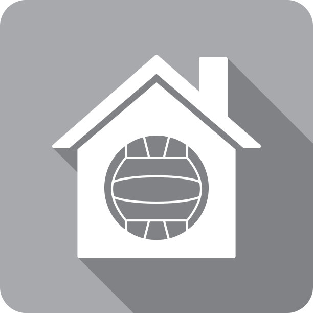 室内排球图标剪影图片下载