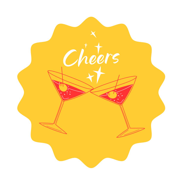 饮料，玛格丽塔线条艺术图片下载