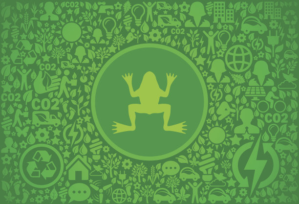 青蛙环境绿色矢量图标模式图片下载
