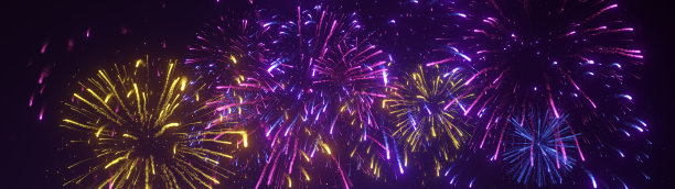 烟花，宽背景图片下载