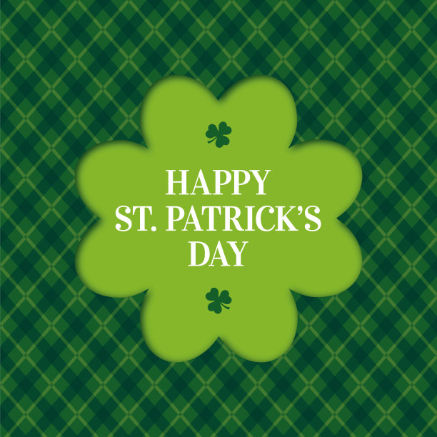 三叶草相框的圣帕特里克节快乐卡片图片下载