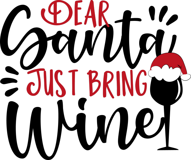 亲爱的圣诞老人只带酒-搞笑的圣诞短语图片下载