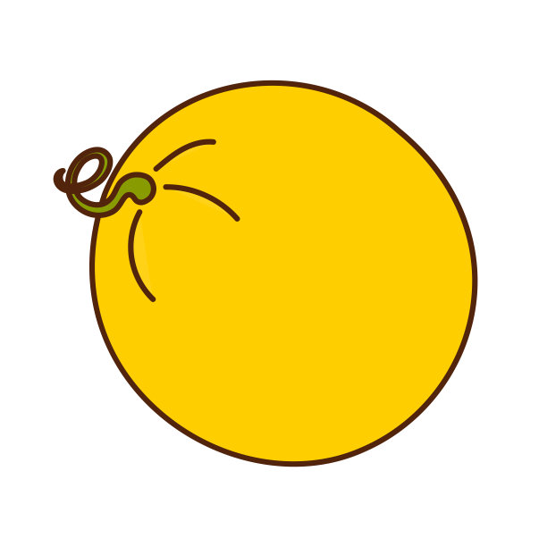 透明背景上手绘的甜瓜。孤立矢量插图甜瓜图片下载