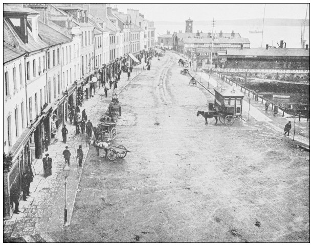 爱尔兰古董照片:皇后镇，科克郡图片下载