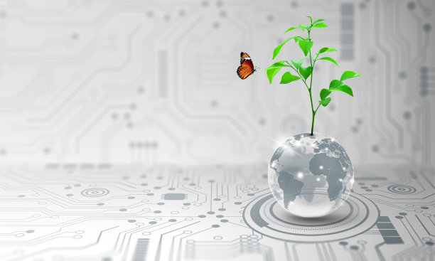 绿色计算、绿色技术、绿色IT、企业社会责任和IT伦理概念。图片下载