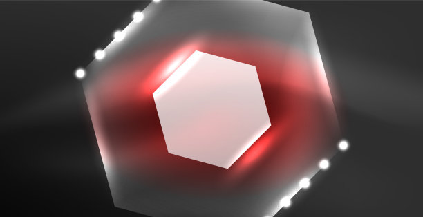 霓虹六边形背景高科技设计图片下载