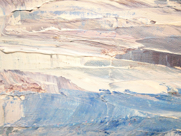 抽象艺术的背景是白色和蓝色颜料图片下载