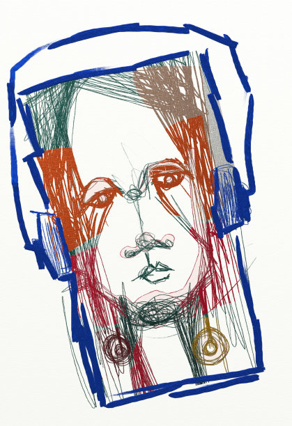 女性肖像插画图片下载