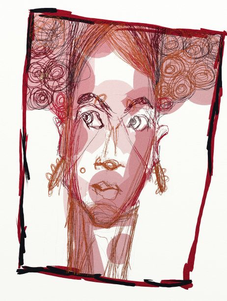 女性肖像插画图片下载