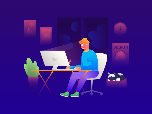 设计师在家工作图片下载