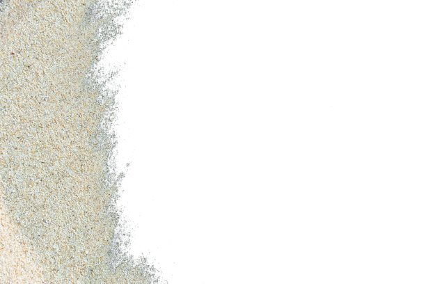 沙边界孤立在白色背景图片下载