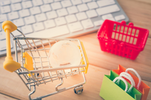 网上全球购物，全球电子商务概念。图片下载