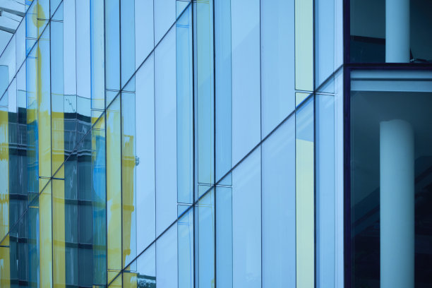 反光蓝色玻璃幕墙图片下载