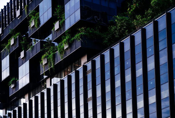 现代建筑的抽象天花板图片下载