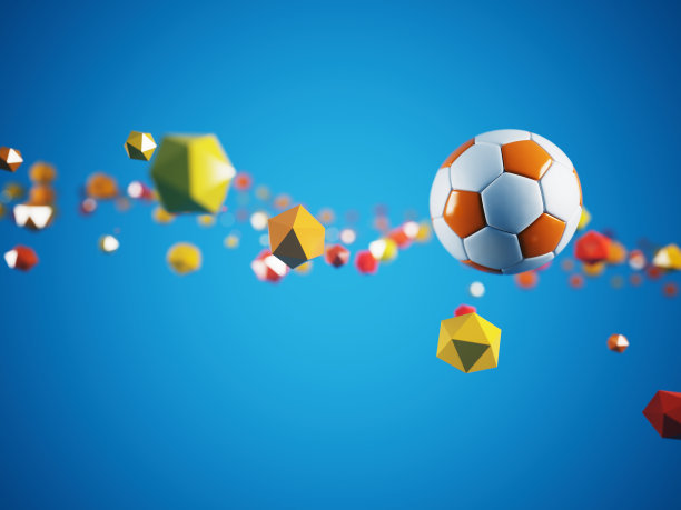 3D足球，3D插图，图形背景元素，体育抽象背景图片下载