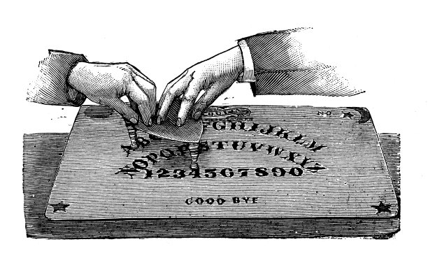 古董插图:占卜板图片下载