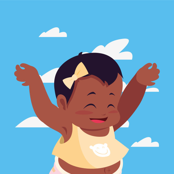 微笑可爱的小女孩坐着图片下载