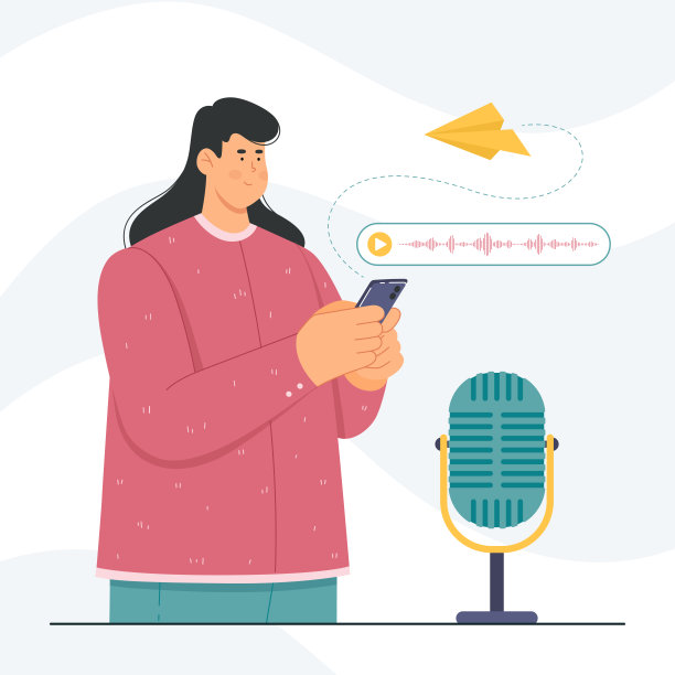 女孩用手机应用录语音信息，年轻女子拿着手机，说话图片下载