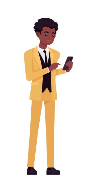 非裔美国人，黄色西装，单口相声演员，拿着电话的演讲者图片下载