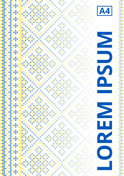 乌克兰蓝黄现代封面。海报，目录，杂志，报告标题集。向量A4封面设计在乌克兰的颜色。民族几何装饰、印花、图案图片下载