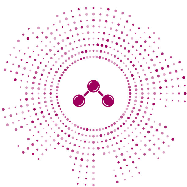 白色背景上的紫色分子图标图片下载