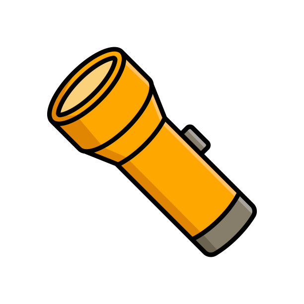 手电筒图标矢量设计模板简单而现代图片下载