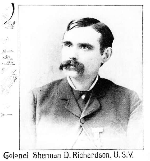 谢尔曼·D·理查森上校肖像，19世纪美国内战历史图片下载