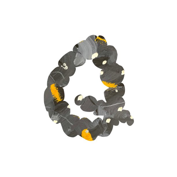 字母Q纹理灰黄色纸图片下载