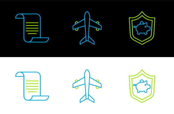 用盾牌文件和固定线存钱罐图片下载
