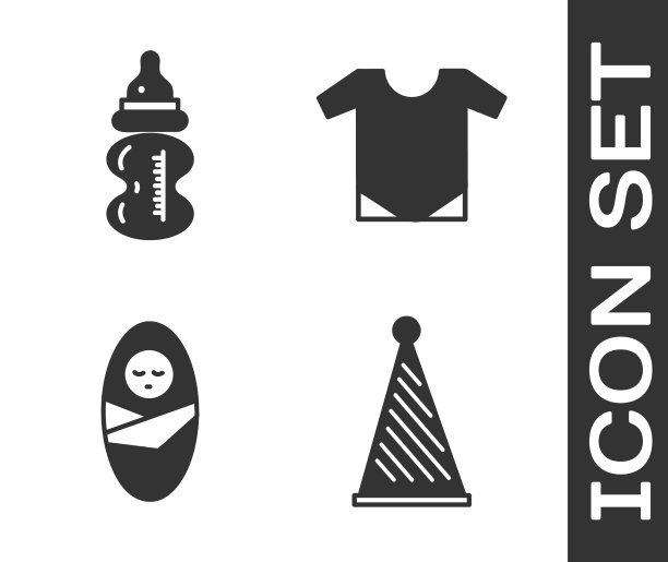 设置派对帽子婴儿奶瓶新生儿婴儿婴儿图片下载