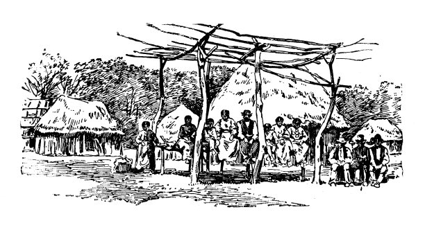 古董插图美国，俄克拉荷马州的地标和公司:Caddo营地图片下载