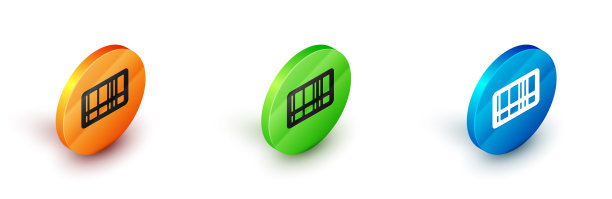 等距条码图标隔离在白色图片下载