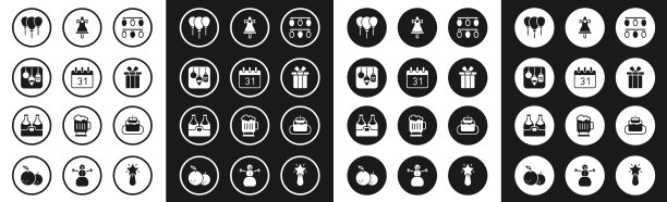 设置圣诞灯日历气球图片下载