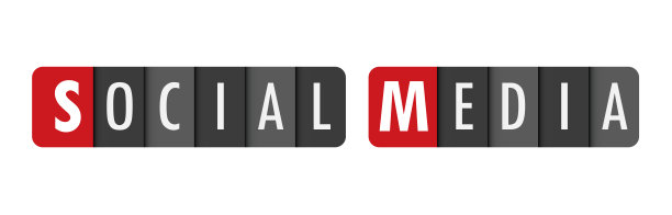 社交媒体灰色和红色排版横幅图片下载
