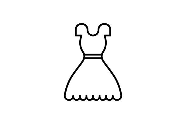 衣服图标。与服装图标集相关的图标。线条图标样式。简单的矢量设计可编辑图片下载