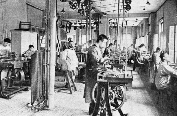 在耶拿的卡尔蔡司工作，从事精密工程和光学行业图片下载