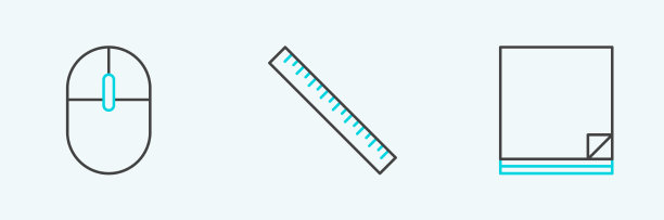 设置行文件、电脑、鼠标和标尺图片下载