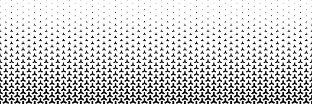 横黑色半色调的三角形设计作为图案和背景的三种方式。图片下载