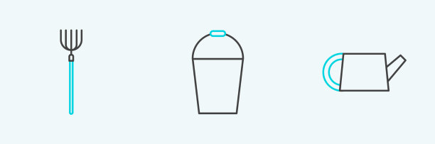 水管喷壶园艺叉水桶组合图片下载