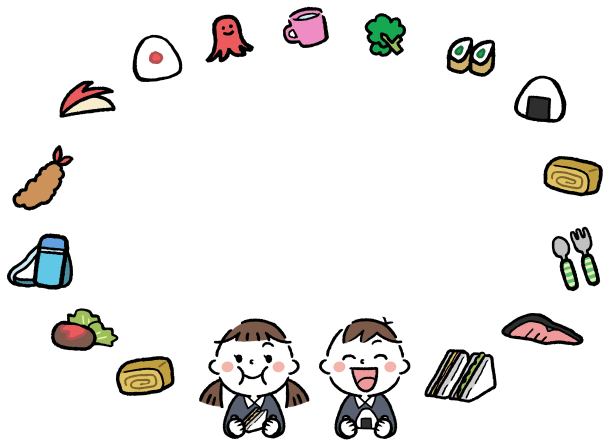 食品和儿童框架插图材料图片下载