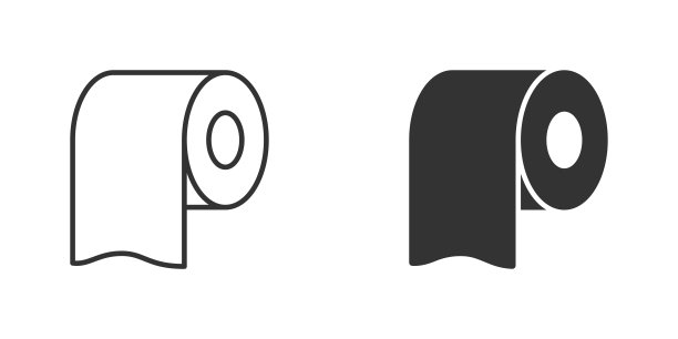 卫生纸卷图标。矢量插图。图片下载