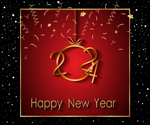 2024新年快乐背景。图片下载