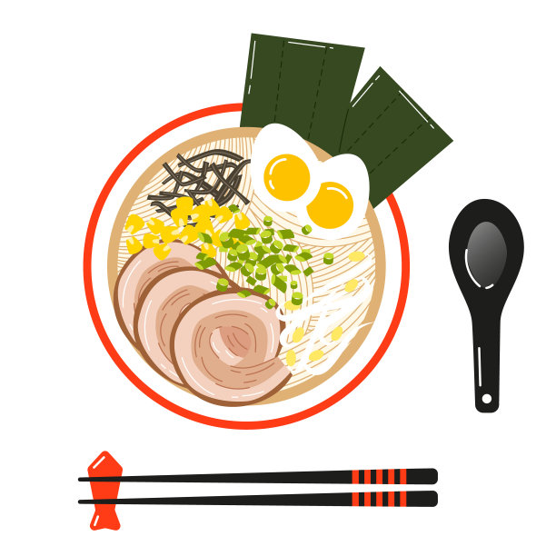 传统的日本面汤。图片下载