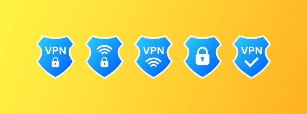 VPN图标。平面，彩色，vpn连接，vpn禁用，wifi图标。矢量图标图片下载