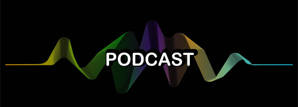 播客标志黑色背景图片下载