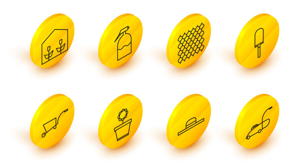 设线割草机工人帽花盆花图片下载