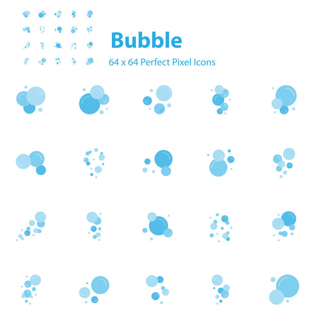 一组气泡图标，水，元素，图片下载